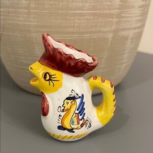 Vintage Ceramic Miniature Rooster Jug